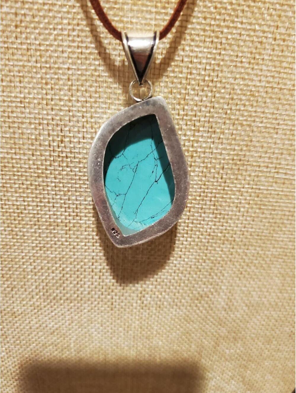 925 turquoise Necklace - Picture 8 of 12